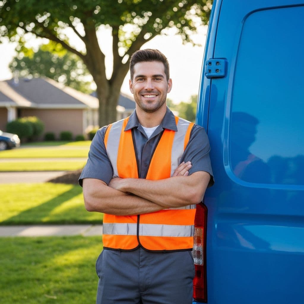 mobile oil change service technician service check photo