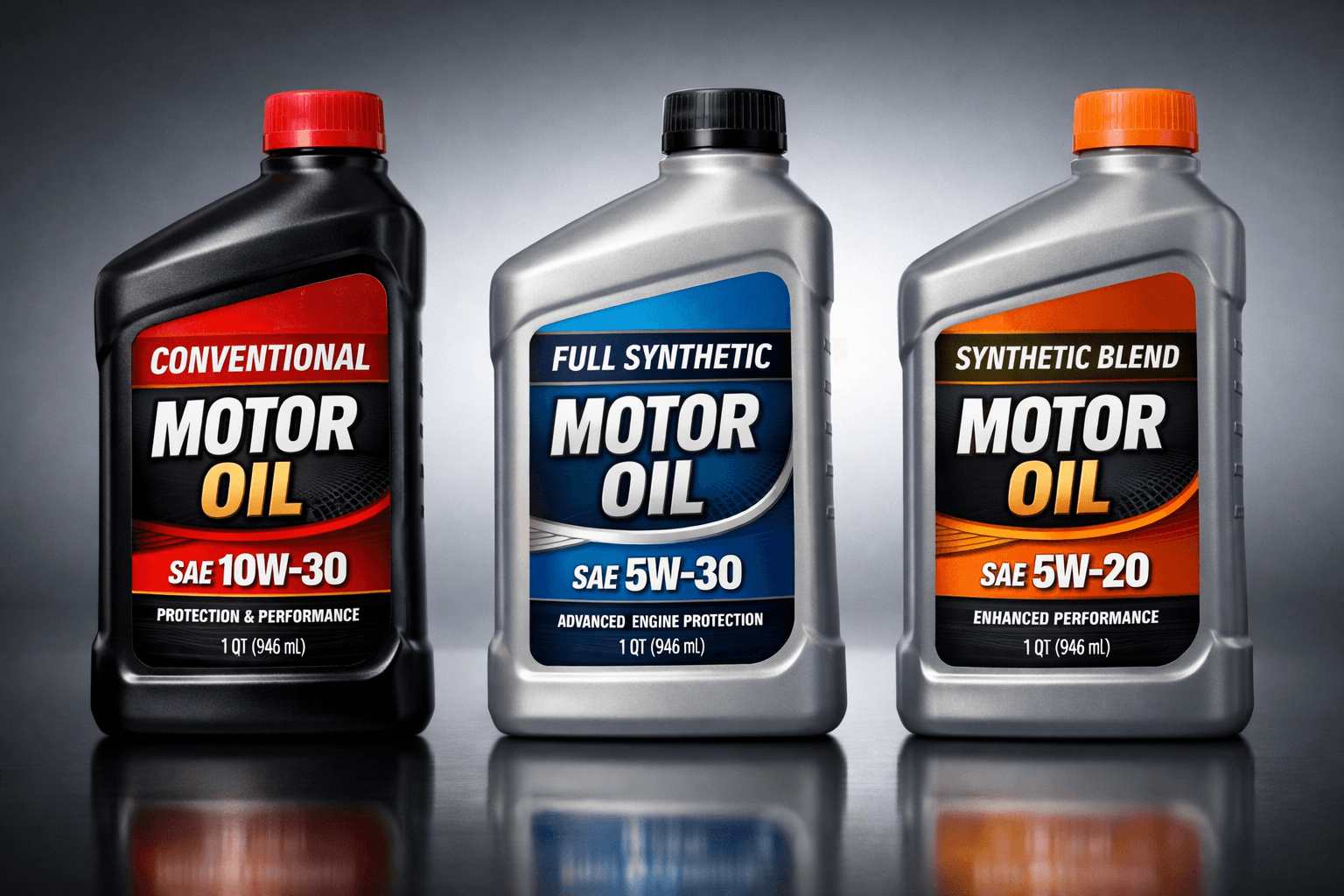 Full synthetic motor oil prepared for a MOMS mobile oil change