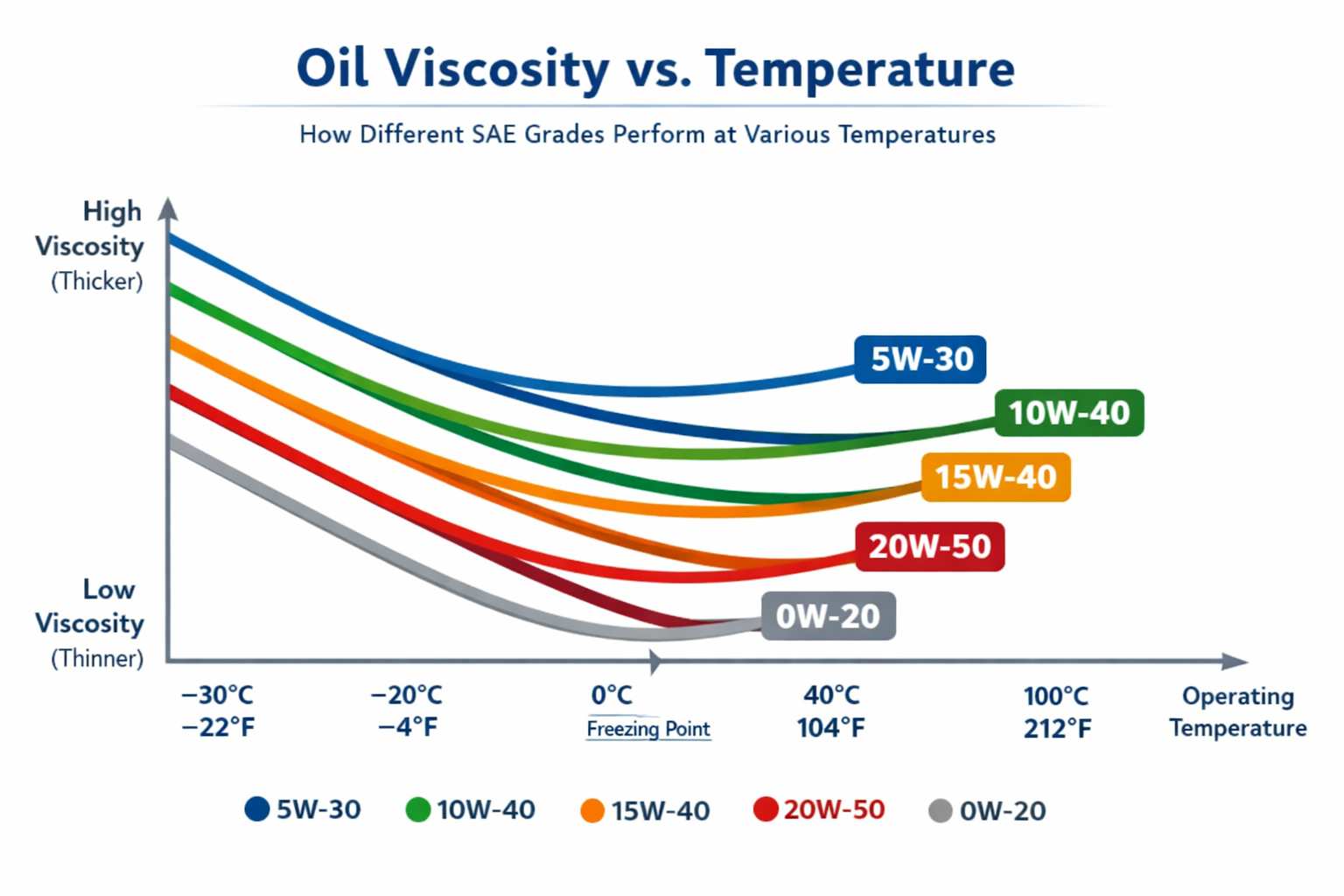 Oil viscosity temperature chart