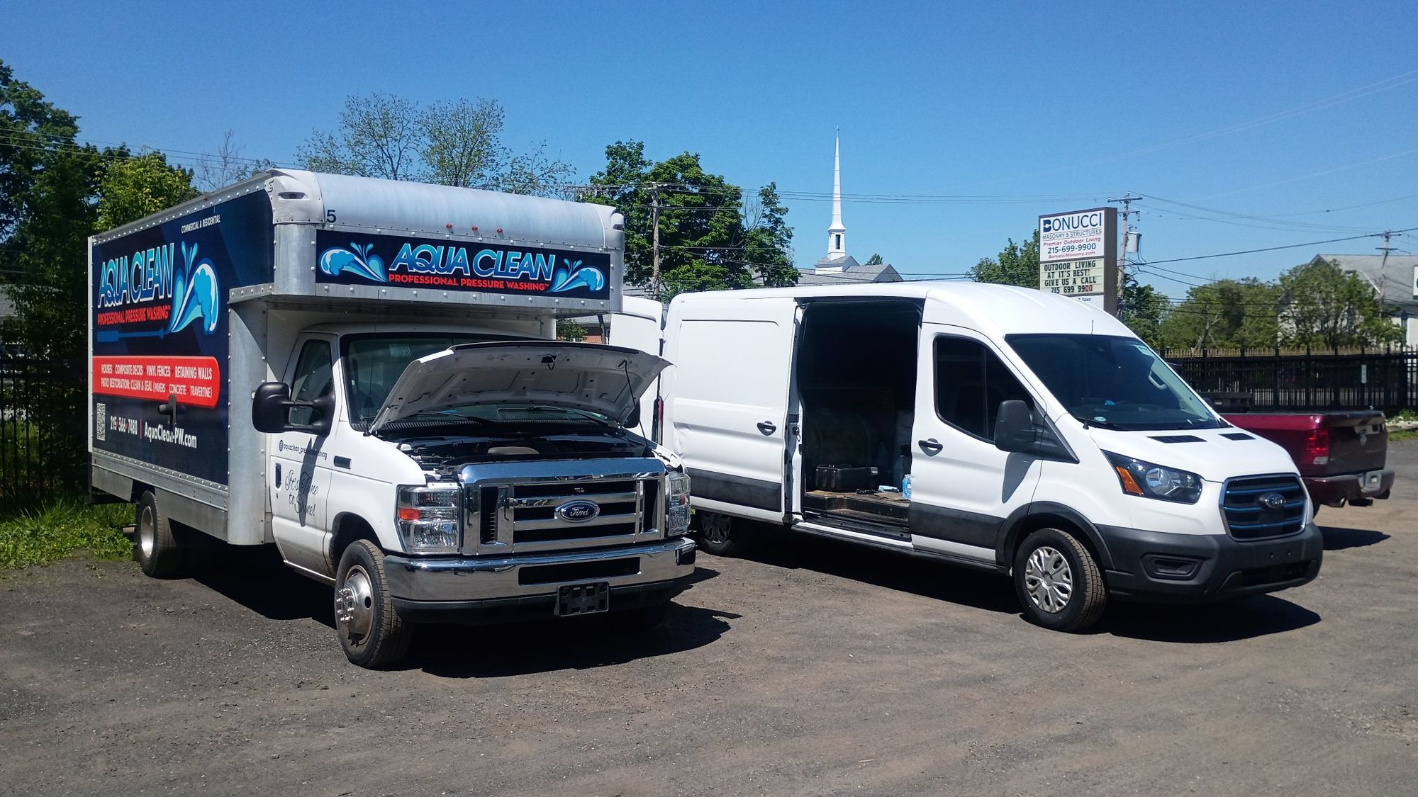 Fleet service on a customer's box truck.