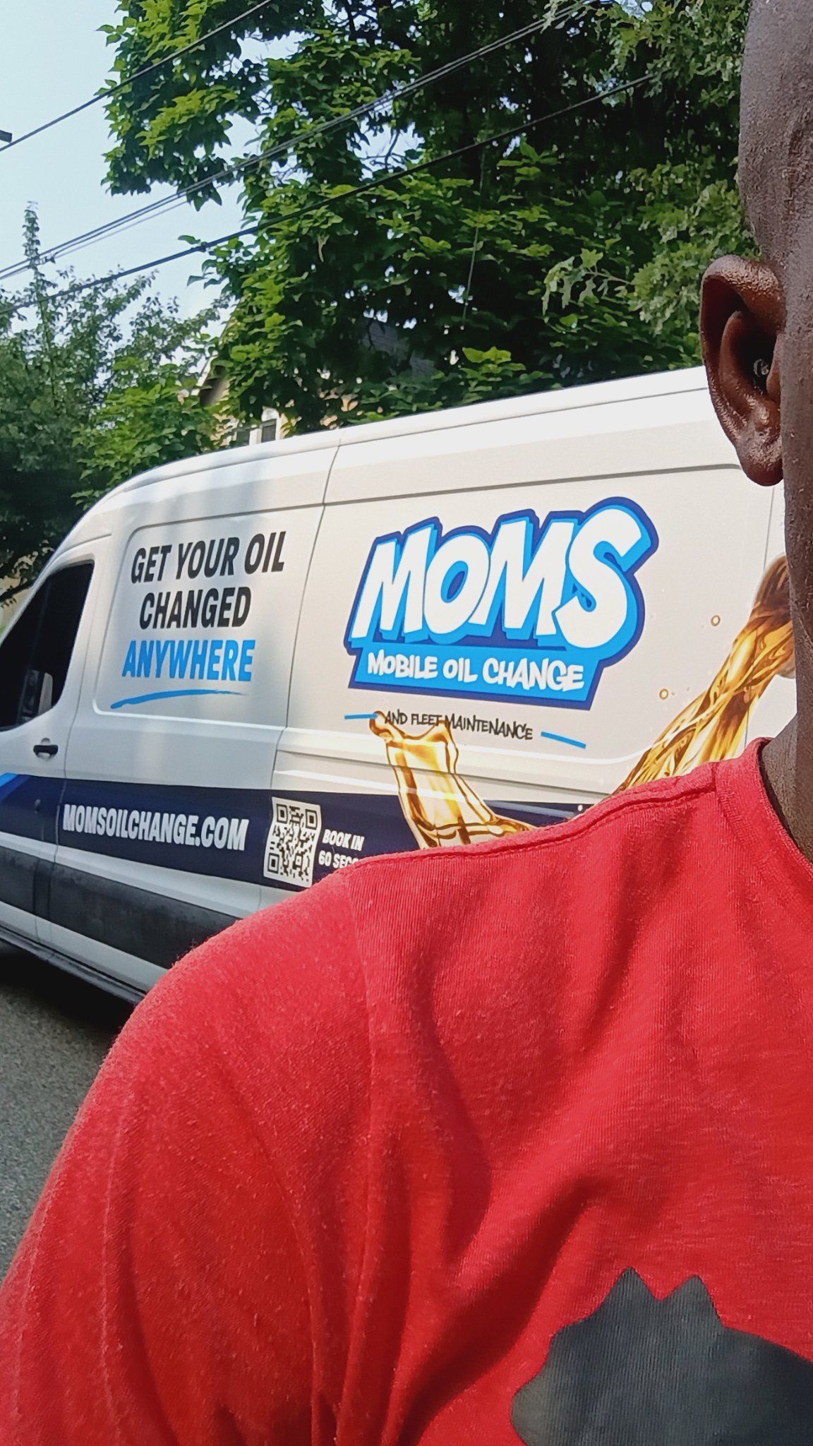 The MOMS Transit van on a job.